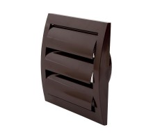 Решітка вентиляційна 148*153мм D100мм  жалюзі корич.ND10ZB