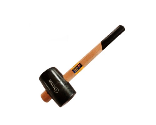 Киянка гумова 900г чорна, деревяна ручка СТАЛЬ 44075