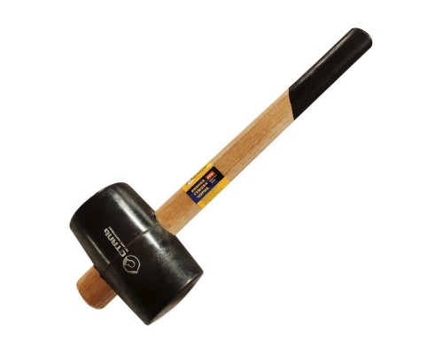 Киянка гумова 1200г чорна, деревяна ручка СТАЛЬ 44076