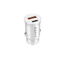 Автомобільний зарядний пристрій HAVIT HV-CC2022 20W USB+Type-C White