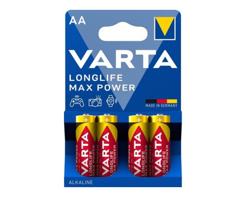 Батарейка VARTA Longlife MAX Power ААA (червона полоса) ALKALINE 4шт/уп