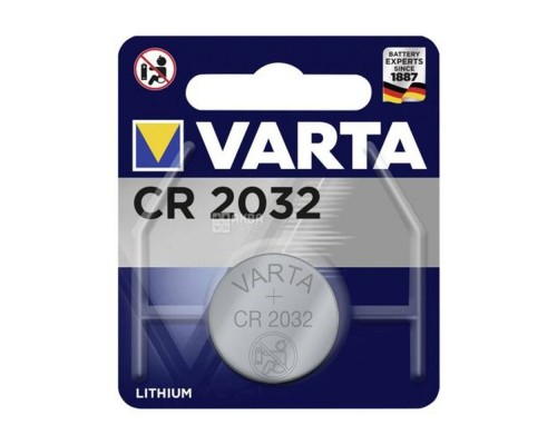 Батарейка VARTA CR2032 3V  літієва, 1шт/бл. поштучно