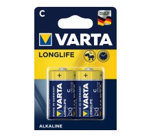 Батарейка VARTA Longlife C (жовта полоса) ALKALINE 2шт/уп