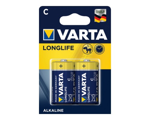 Батарейка VARTA Longlife C (жовта полоса) ALKALINE 2шт/уп поштучно