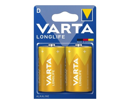 Батарейка VARTA Longlife D (жовта полоса) ALKALINE 2шт/уп поштучно
