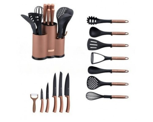 Набір кухонних ножів Edenberg підставка + 14 предметів н/ж  EB-11099