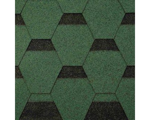 Бітумна черепиця ONDULINE BardolineFirst Hexogonal зелена (СОТА) 2,9м.кв./уп