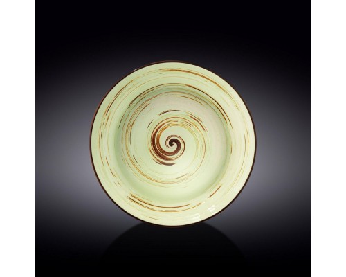 Тарілка Wilmax Spiral Pistachio 25,5см 350мл глибока WL-669127A