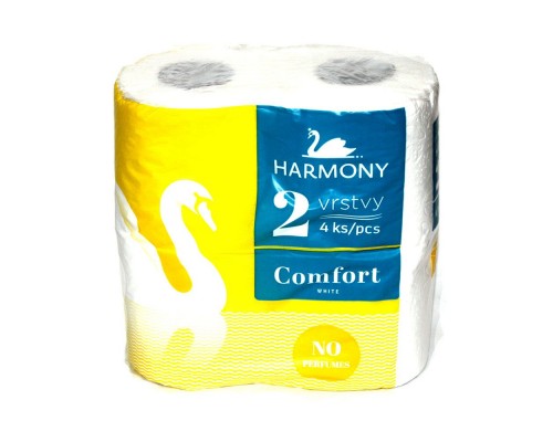 Папір туалетний білий TOAL.PAPIER HARMONY COMFORT 4 19м двохшаровий