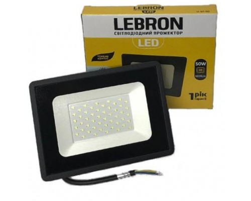 Прожектор 50 W Lebron LF 6000 K 4250 Lm 17-07-50