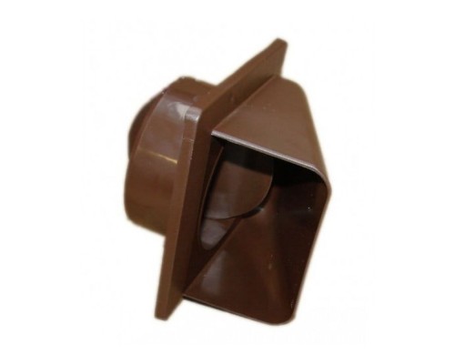 Решітка вентиляційна 190*190мм D125мм зовн.звор.клапан коричн ND12FVB