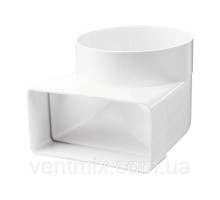 Коліно плоске з діаметром 110*55/d100мм KLD