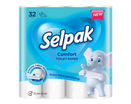 Папір туалетний целюлозний Selpak Pro Comfort 2-х шар. 32шт Папір туалетний целюлозний Selpak Pro Comfort 2-х шар. 32шт