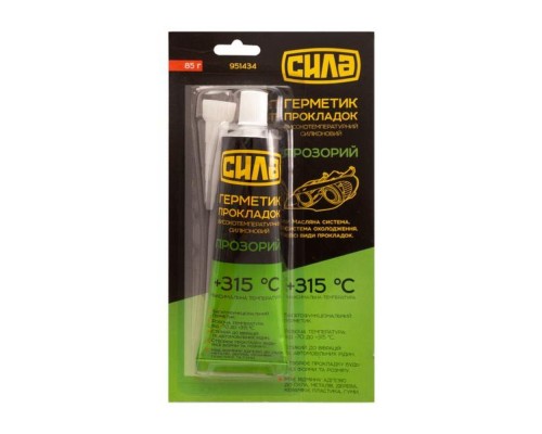 Герметик автомобільний  силіконовий прозорий високотемпературний Сила 85г 951553