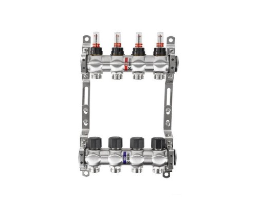 Коллектор з витратомірами з євроконусами 1"* 4 виходи RAFTEC 56997