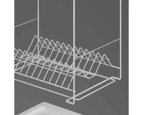 Сушка для посуду металева 2-ярусна без кріпл.на стіну 40*25*40см СП-24121