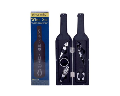 Набір для вина сомельє 7*7*32см н/ж сталь пластик KAMILLE 7796
