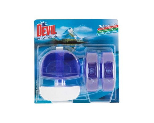 Туалетний блок для унітазу Dr.DEVIL 3в1 3*55мл