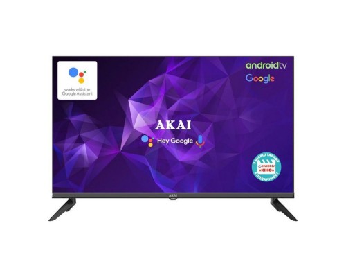 Телевізор AKAI AK32D22G 32" чорний Smart-TV 1366*768 Wi-Fi+BT Android 1,5/8Gb S2/T2 HDR DirectLED 200*100мм 60Гц 55Вт 137297