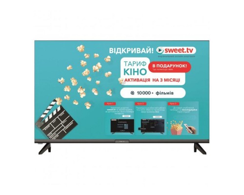 Телевізор AKAI AK32HHD22W 32" чорний  Smart-TV 1366*768 Wi-Fi+BT WebOS 1/8Gb S2/T2 DirectLED 200*100мм 60Гц 55Вт 132975