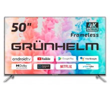 Телевізор Grunhelm 50U700-GA11VT2 50" сірий  Smart-TV 3840x2160 Wi-Fi Android 2/8Gb T2 DirectLED 200*200мм 60Гц 120Вт 132977