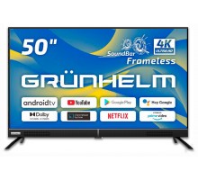 Телевізор Grunhelm 50U600-GA11VT2 50" сірий  Smart-TV 3840x2160 Wi-Fi Android 2/8Gb T2 DirectLED 200*200мм 60Гц 120Вт 132977