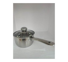 Ківш з нержавіючої сталі 1,9л сферичний з скляною кришкою ZB-1,9CS