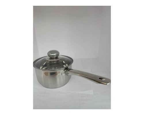 Ківш з нержавіючої сталі 1,9л сферичний з скляною кришкою ZB-1,9CS