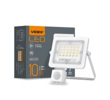 Прожектор Led VIDEX 10W 5000K 220V датчик руху освітленості VL-F2e-105W-S