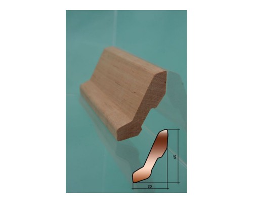 Плінтус для підлоги дерев'яний Євро 50 /3,0м