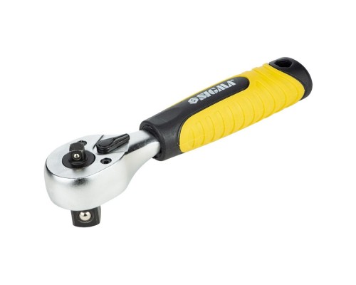 Ключ-тріскачка двостонній короткий 1/4"-1/2" 145мм 72T CrV SIGMA 6050251