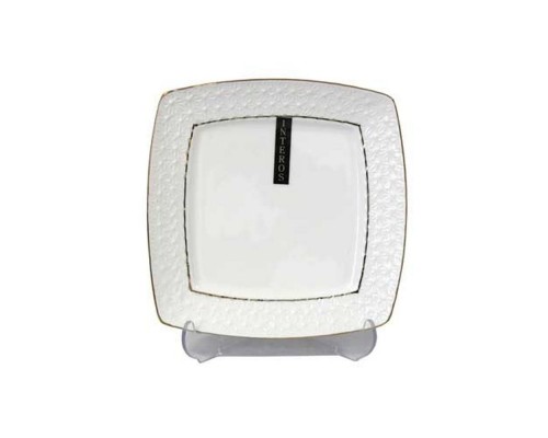 Тарілка біла глибока квадратна 22,5см "Снігова Королева" S223723-А