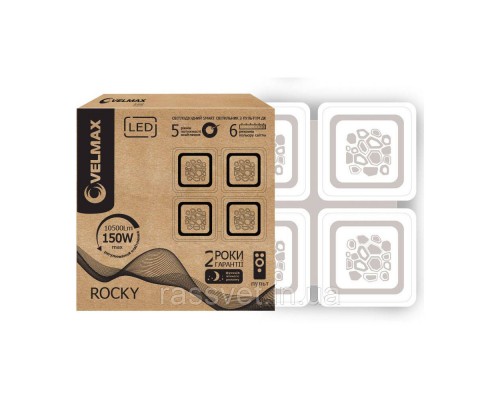 Світильник LED VELMAX V-CL-ROCKY 150W smart 3000-6500K 10500Lm 23-45-20 Світильник LED VELMAX V-CL-ROCKY 150W smart 3000-6500K 10500Lm 23-45-20