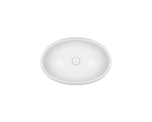 Раковина Qtap Leo накладна овальна з донним клапаном 600*400*155мм White 40125 Раковина Qtap Leo накладна овальна з донним клапаном 600*400*155мм White 40125