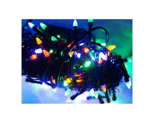 Гірлянда електрич.олівець 200 LED Multicolor чорний L-14м M-200K-Mix