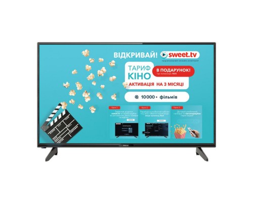 Телевізор AKAI UA32HD22T2SF 32" чорний  Smart-TV 1366*768 Wi-Fi Android 1/8Gb T2 DirectLED 100*100мм 60Гц 55Вт 132974