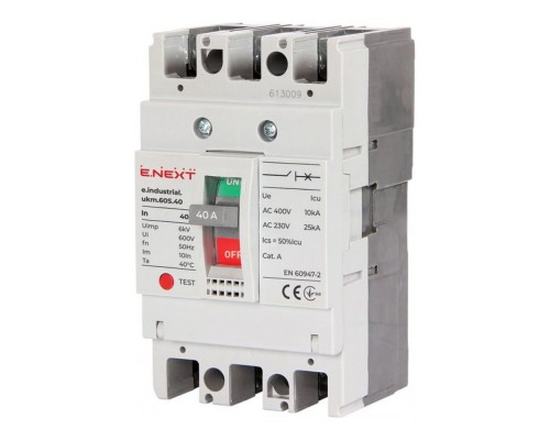 Автоматичний вимикач E.INDUSTRIAL A-типу 3р 40А силовий i0010002