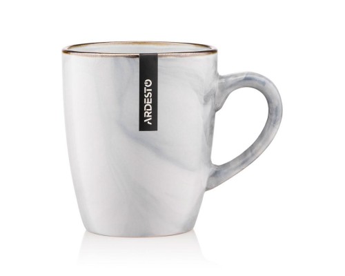 Чашка "Ardesto Marmo" 390 мл біла кераміка AR2939MRW