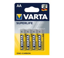 Батарейка VARTA Superlife ААA (сіра полоса) ZINK-CARBON 4шт/уп