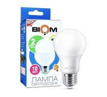 Лампа світлодіодна Led BIOM 10W 4500K A60 E27 BT-510 220V Набір 3шт.