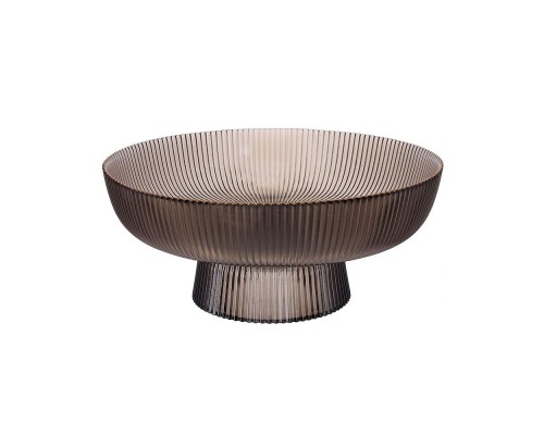 Салатник Bona Di Fleur 12,7*6,5см скло димчатий  сірий/золото 992-045