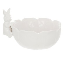 Піала BonaDi Кролик з квіткою 600мл кераміка білий 733-707