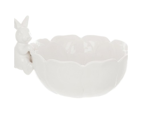 Піала BonaDi Кролик з квіткою 600мл кераміка білий 733-707