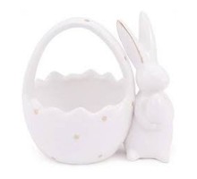 Цукерниця BonaDi Корзинка з кроликом 15,5см білий 733-210