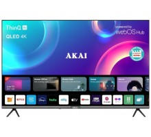 Телевізор AKAI AK55QHD23W 55" чорний  Smart-TV 3840x2160 Wi-Fi+BT WebOS 1,5/8Gb S2/T2 HDR 200*200мм 60Гц 150Вт 141109