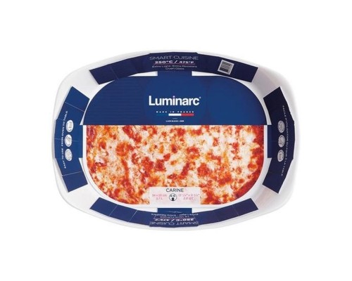 Форма для запікання склокераміка 34*25 овальна біла LUMINARC P4027
