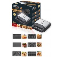 Мультимейкер 6в1 Zepline ZP-803, 2200 Вт (Вафельниця, Бутербродниця, Гриль)