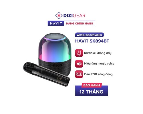 Портативна колонка HAVIT HV-SK894BT 5W RGB Black караоке