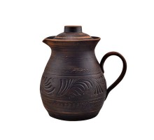 Глечик для молока 1,5л з ручкою кришкою декор KR