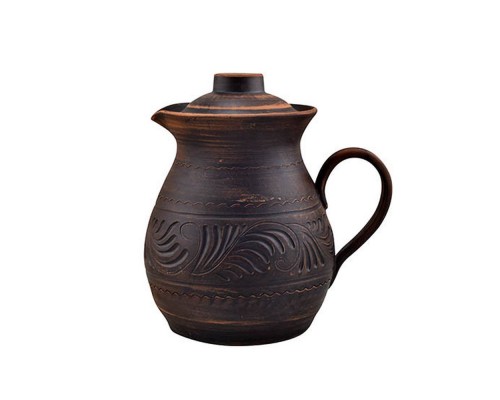 Глечик для молока 1,5л з ручкою кришкою декор KR